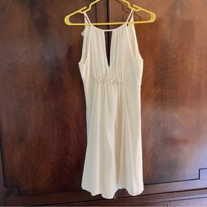 White Halter Sleeveless Mini Dress